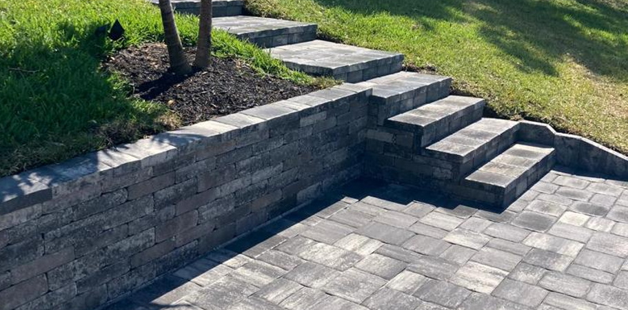 Services Retaining Wall - SWFL Pavers